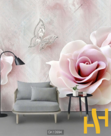 Bán Giấy Dán Tường Hoa Nổi 3D