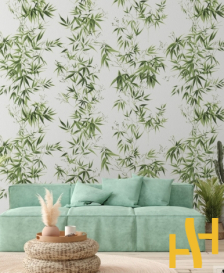 Giấy Dán Tường Hàn Quốc Lá Trúc Đẹp