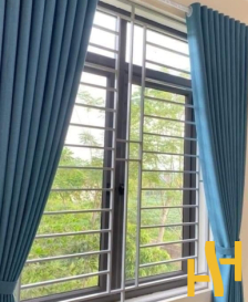 Rèm 1 Lớp Xanh Ngọc Đẹp