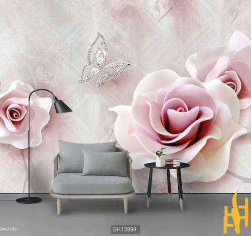 Bán Giấy Dán Tường Hoa Nổi 3D